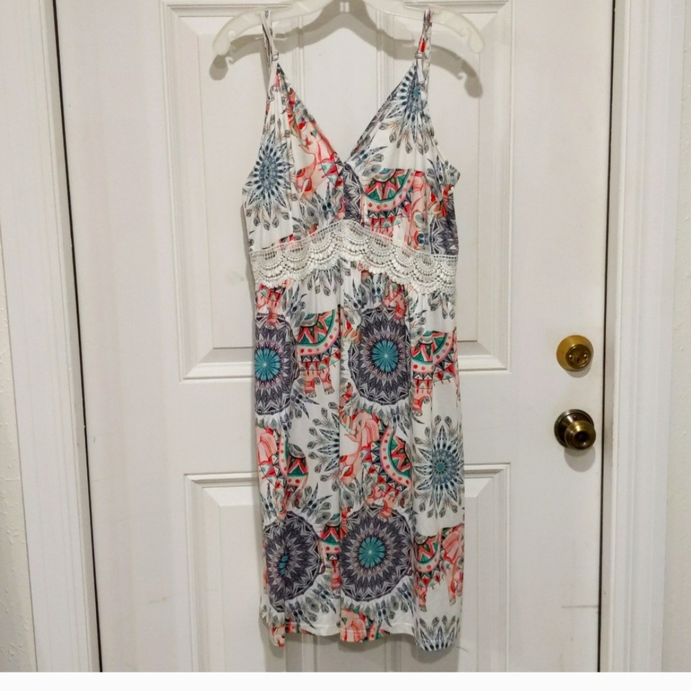 Floral Print Spaghetti Strap Dress